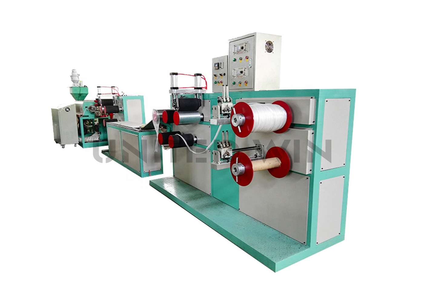 Plastic raw materials into a net continuous automatic production of no knot net equipment