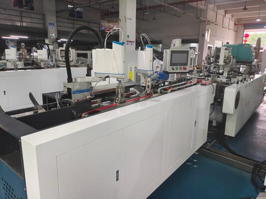 Stable Performance 188 Automatic 2 Robot Arms Flat Paper Handle Pasting Machine Precise Control for Paper Handle System